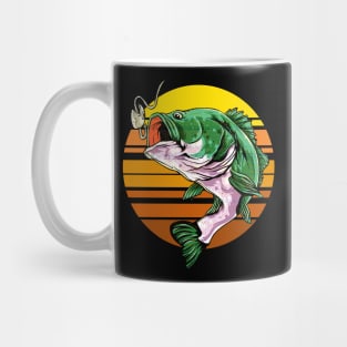 Retro vintag bass fish Mug